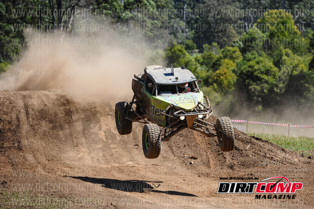 Talbot Cox flying the Racer Probuggy high off the Brown and Hurley jump