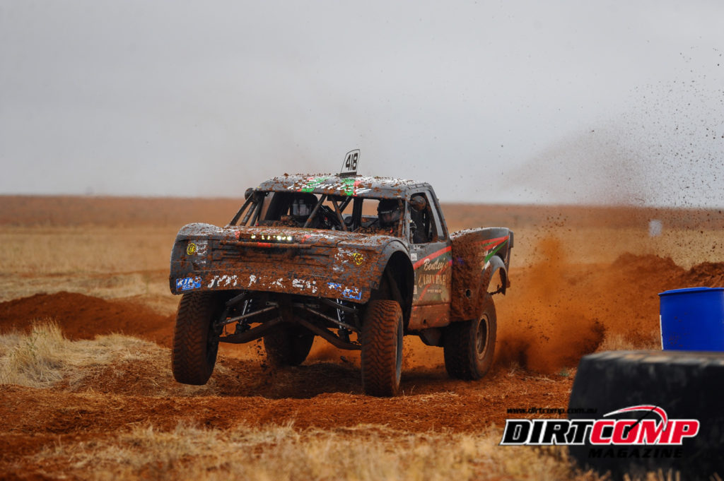 Bentley's Racer Engineering Trophy Truck was at home in the whoops in Sunraysia